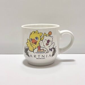 Rare HTF Square Enix Artnia Cafe 1st Anniversary Small Mug Moogle Chocobo